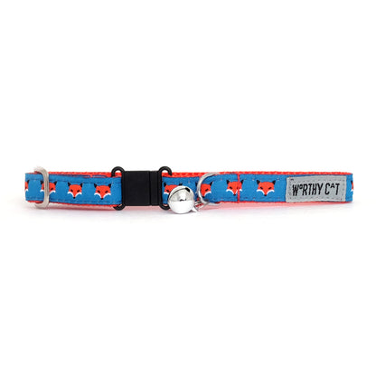 Foxy Cat Collar – Blue, Size One Size