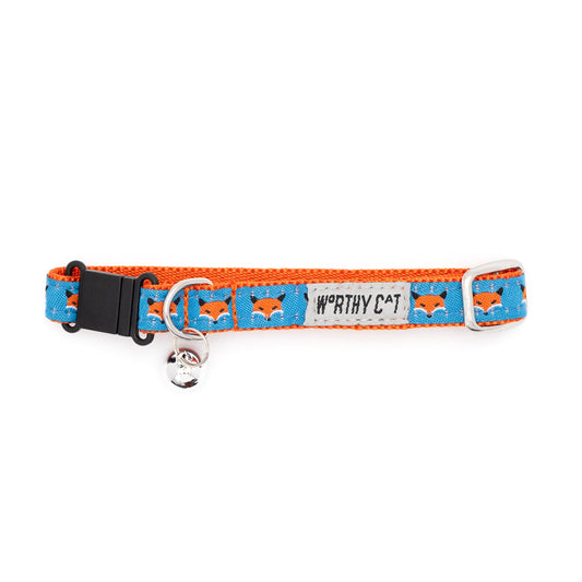 Foxy Cat Collar – Blue, Size One Size