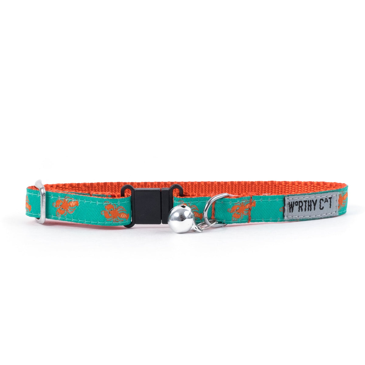 Lobsters Cat Collar – Teal, Size One Size