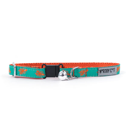 Lobsters Cat Collar – Teal, Size One Size