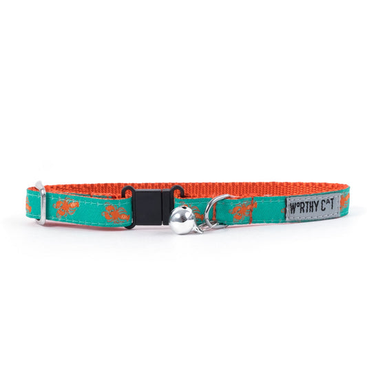 Lobsters Cat Collar – Teal, Size One Size