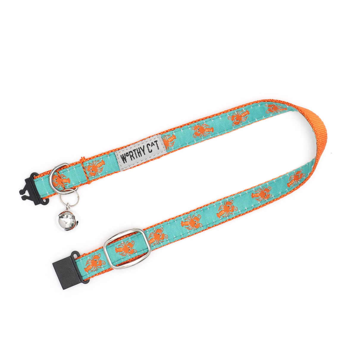 Lobsters Cat Collar – Teal, Size One Size