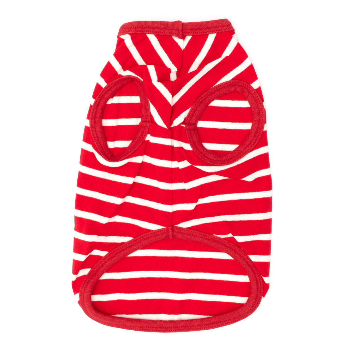 Anchor Dog Tank Top – Cotton, Red/White, Sizes XS–XXL