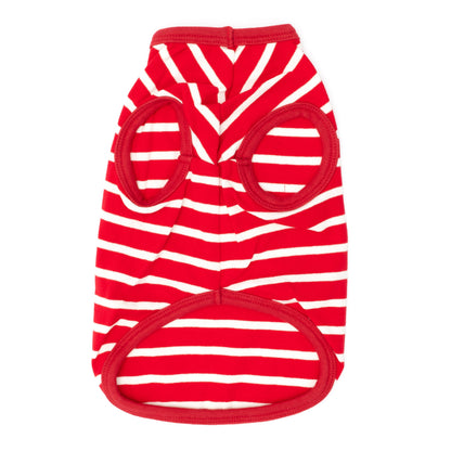 Anchor Dog Tank Top – Cotton, Red/White, Sizes XS–XXL