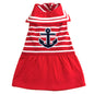 Anchor Dog Dress – Cotton, Red/White, Sizes XS–XXL
