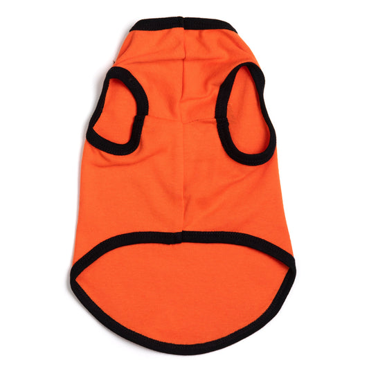 Pumpkin Dog Tank Top – Cotton, Orange, Sizes XS–XXL