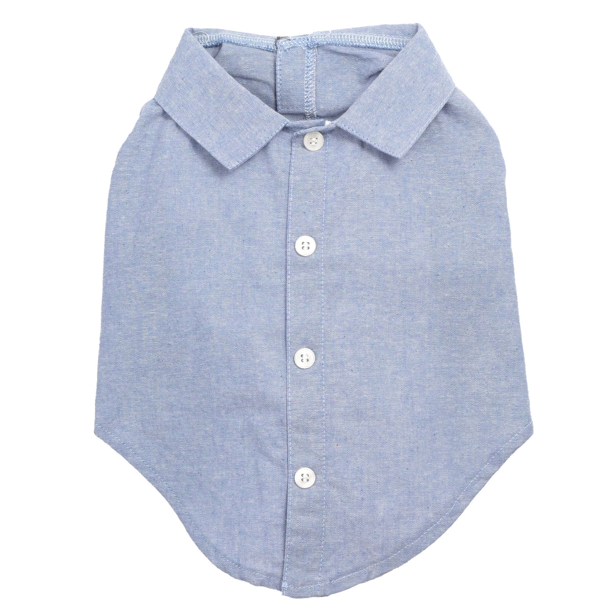 Chambray Dog Shirt – Cotton, Blue, Sizes XS–XXL