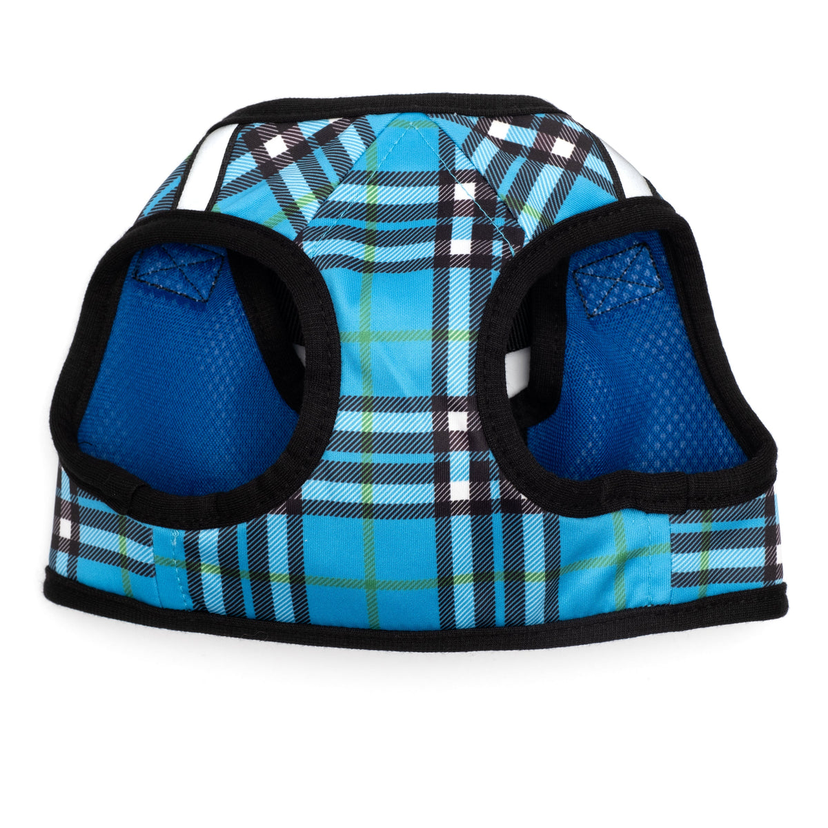 Plaid Step-In Dog Harness in blue, product view 16