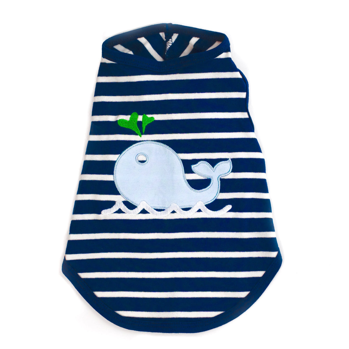 Whale Dog Tank Top – Cotton, Navy/White, Sizes XS–XXL
