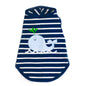 Whale Dog Tank Top – Cotton, Navy/White, Sizes XS–XXL