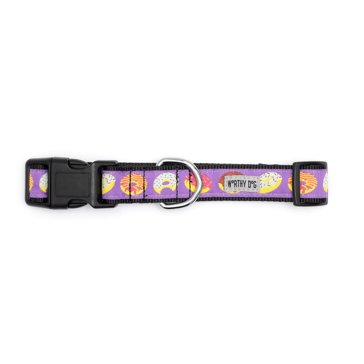 Purple Donut Dog Collar in purple, product view 2