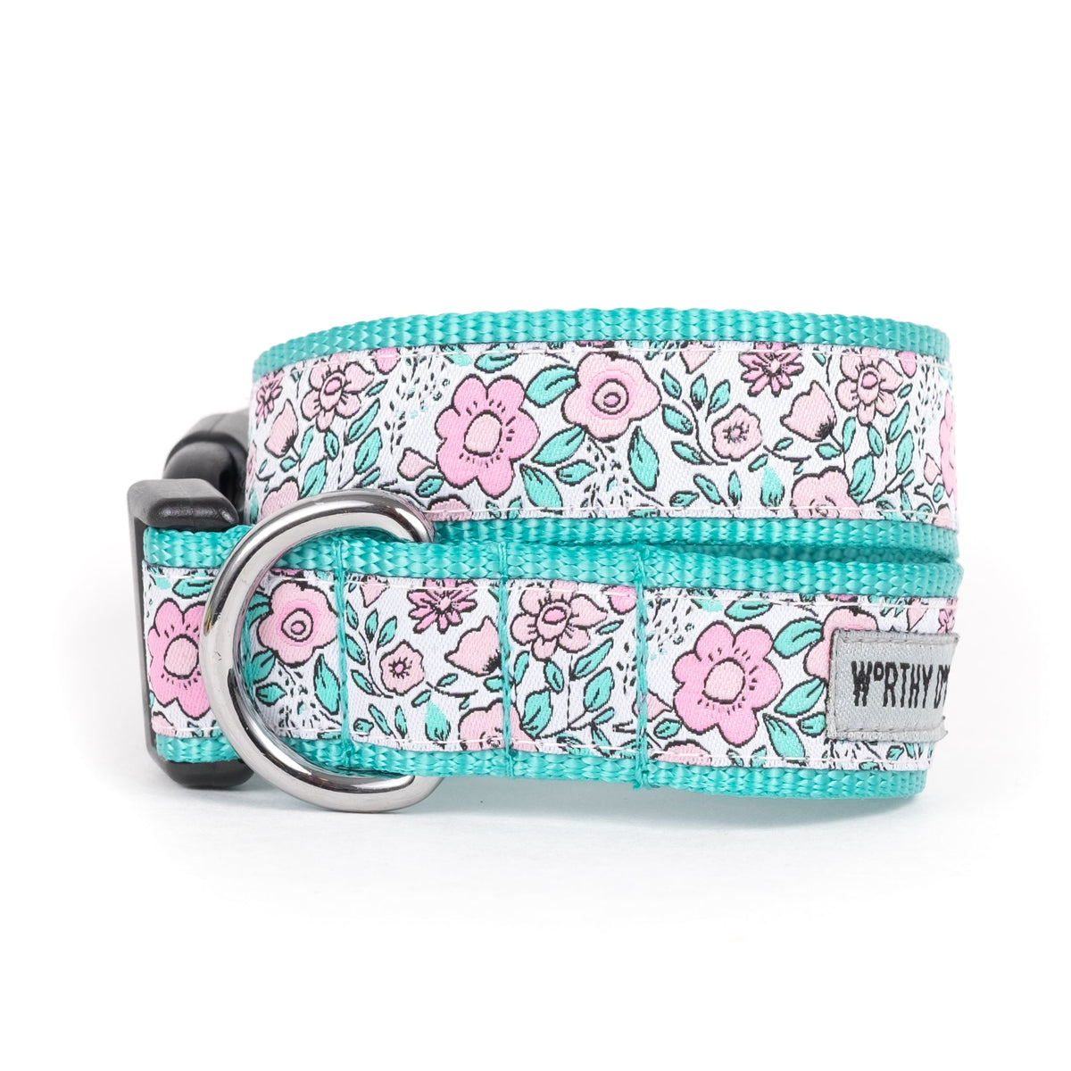 Garden Party Dog Collar – Pink, Sizes XS–XL