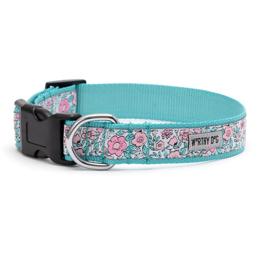 Garden Party Dog Collar – Pink, Sizes XS–XL