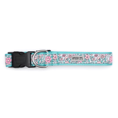 Garden Party Dog Collar – Pink, Sizes XS–XL