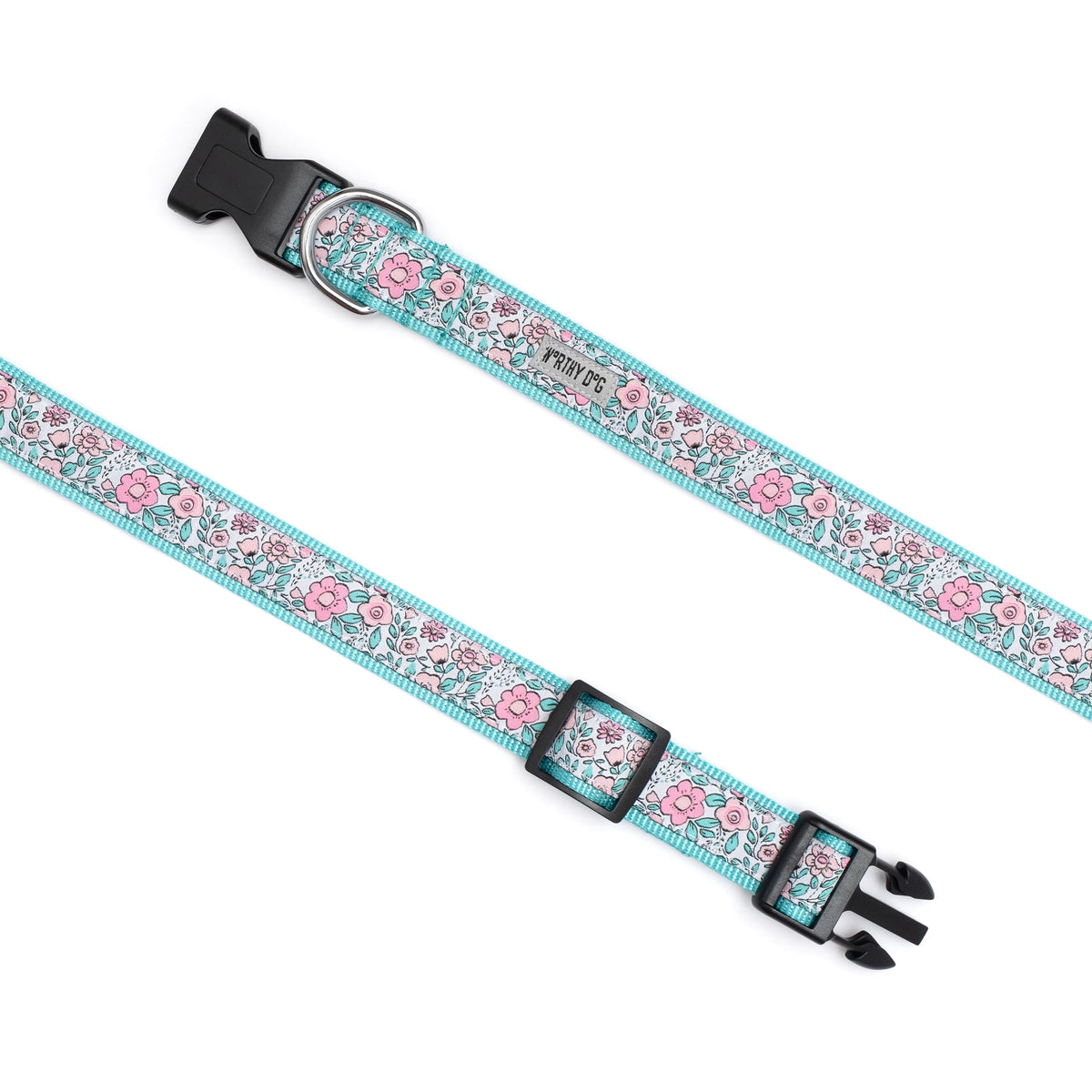 Garden Party Dog Collar – Pink, Sizes XS–XL