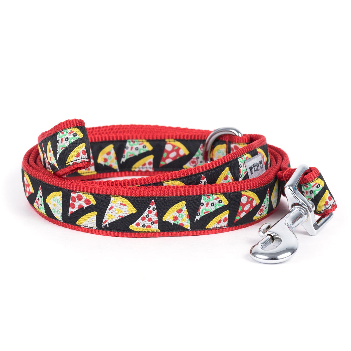 Pizza Dog Leash – Black, Sizes S, L