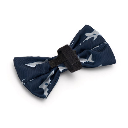 Jaws Dog Bow Tie – Polyester, Navy, Sizes S, L