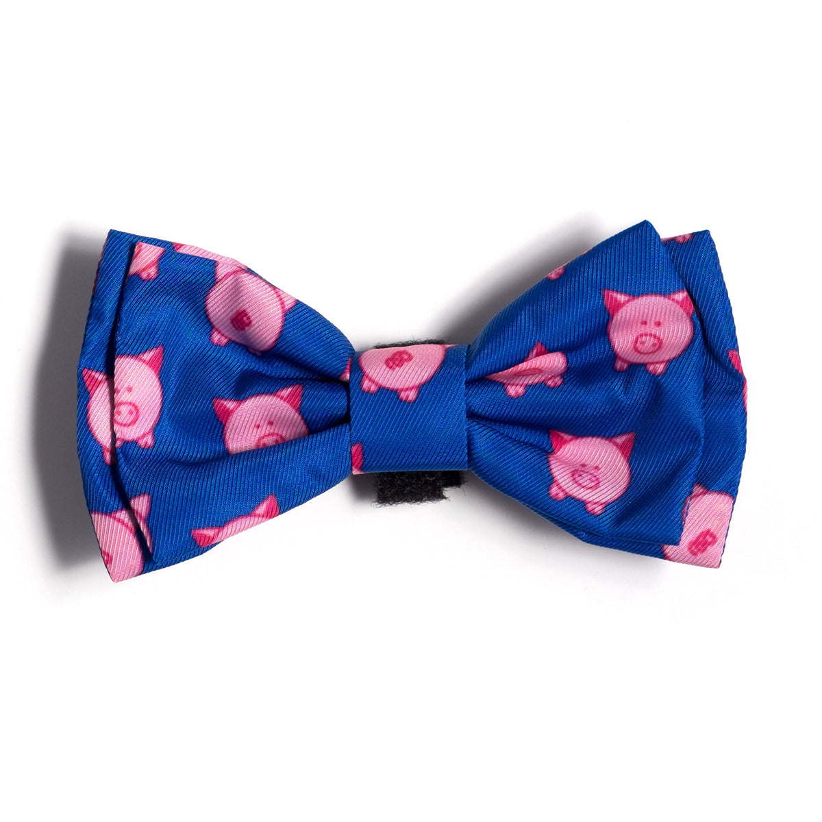 Wilbur Pig Dog Bow Tie – Polyester, Navy, Sizes S, L