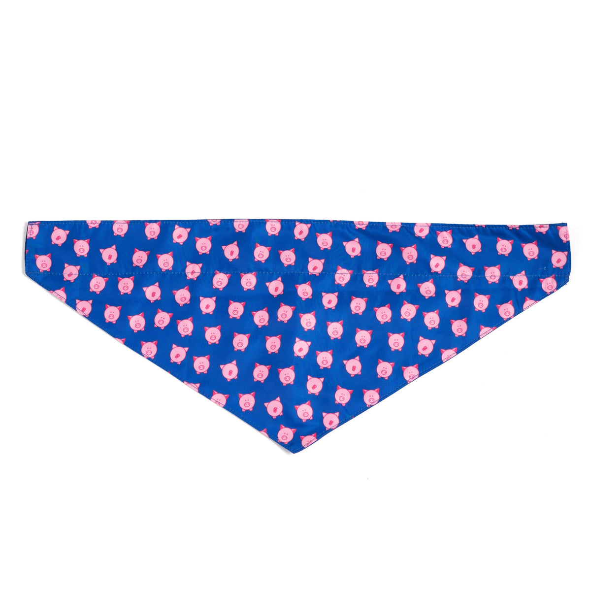 Wilbur Pig Dog Slide-On Bandana – Polyester, Navy, Sizes S, L
