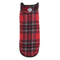Plaid Dog Jacket, red/black, main product view