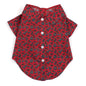 Paisley Red Dog Shirt – Cotton, Red, Sizes XS–XXL