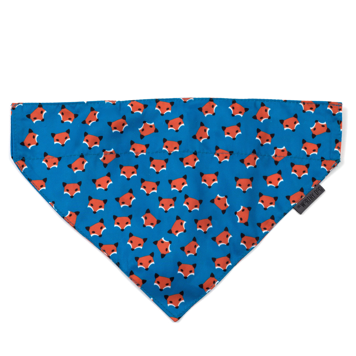 Foxy Dog Slide-On Bandana – Polyester, Teal, Sizes S, L