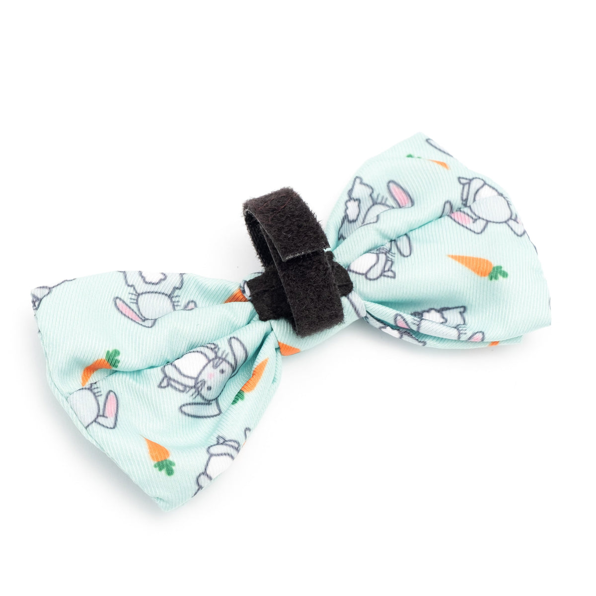 Bunnies Dog Bow Tie – Polyester, Mint Green, Sizes S, L