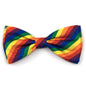 Rainbow Dog Bow Tie – Polyester, Multicolored, Sizes S, L