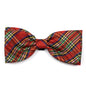 Red Lurex Plaid Dog Bow Tie – Polyester, Red, Sizes S, L