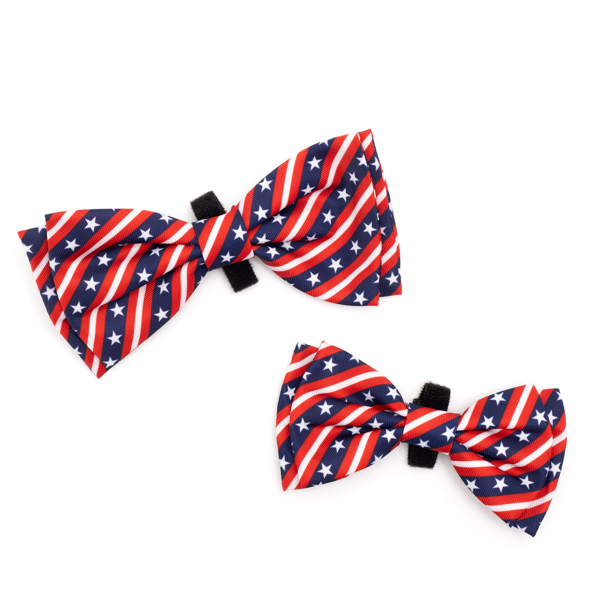 Bias Stars and Stripes Dog Bow Tie – Polyester, Red/White/Blue, Sizes S, L