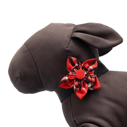 Bias Plaid Dog Flower – Polyester, 5 colours, Sizes S, L