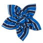 Prep Stripe Blue Dog Flower – Polyester, Blue, Sizes S, L