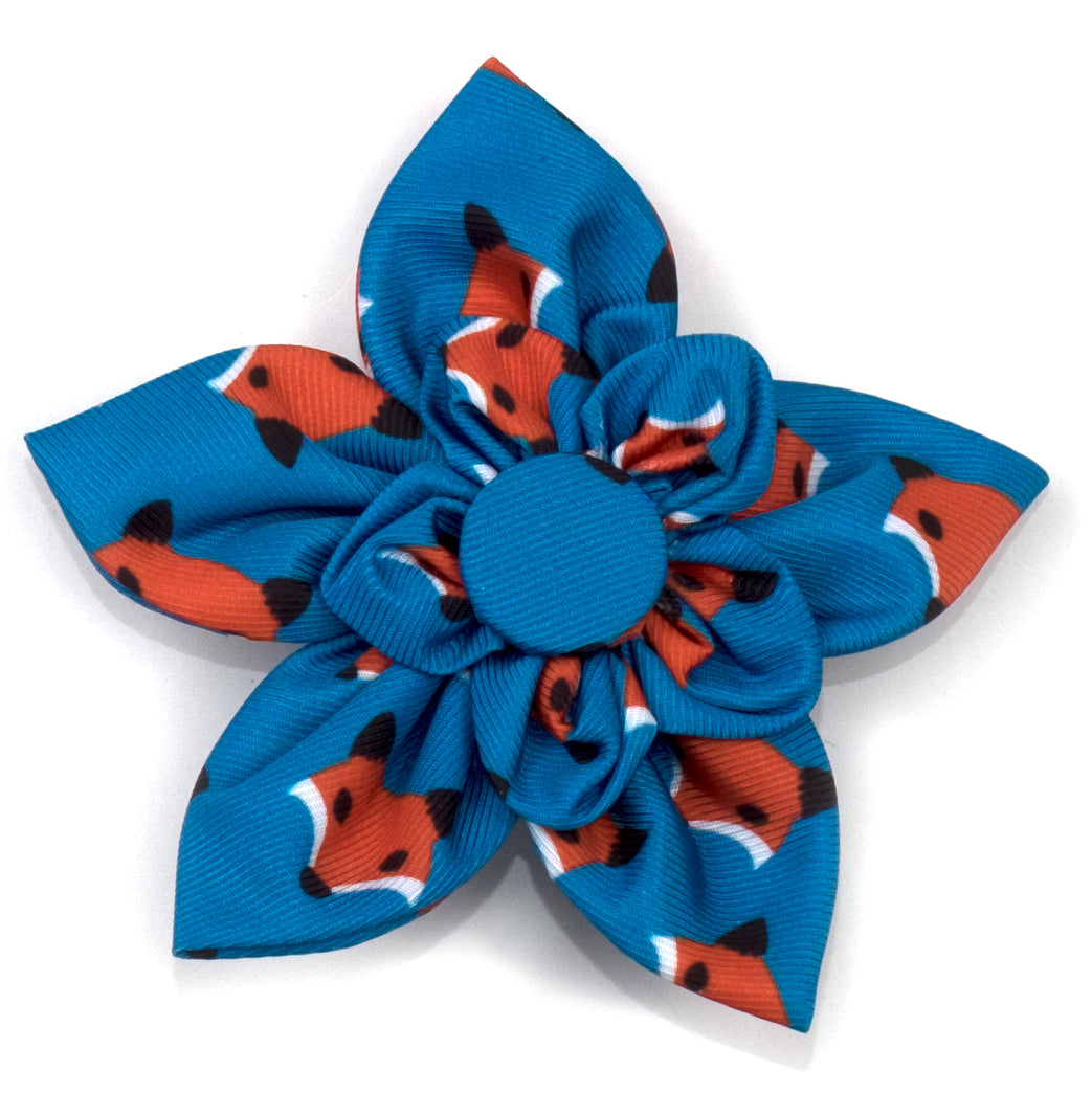 Foxy Dog Flower – Polyester, Teal, Sizes S, L