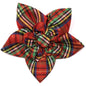 Red Lurex Plaid Dog Flower – Polyester, Red, Sizes S, L