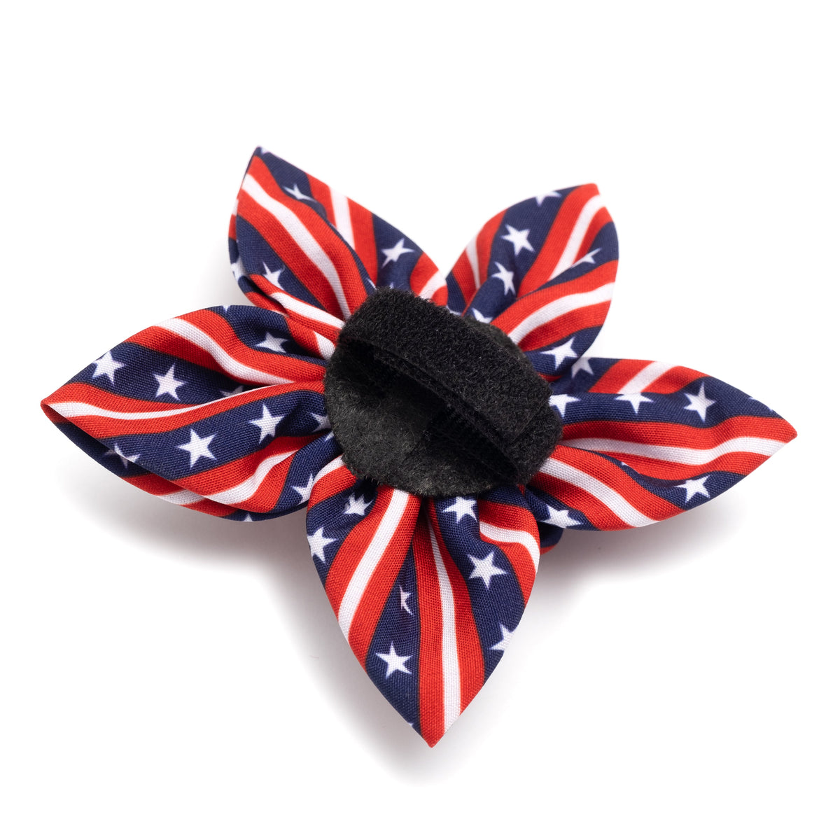 Bias Stars and Stripes Dog Flower – Polyester, Red/White/Blue, Sizes S, L
