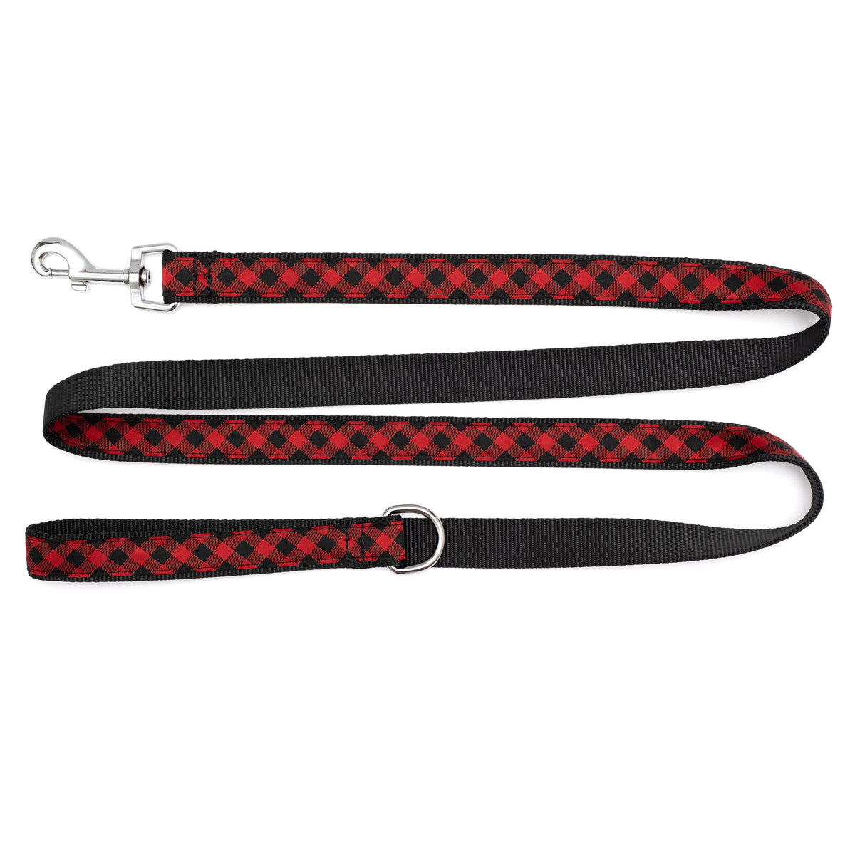 Buffalo plaid ribbon and black nylon backing