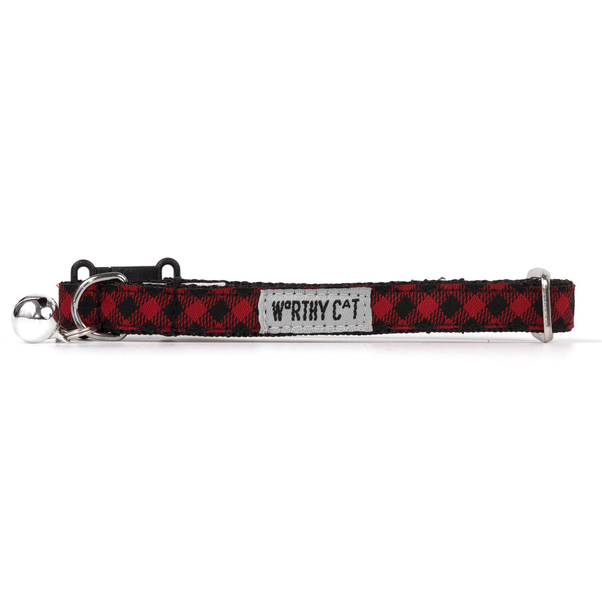 Bias Buffalo Plaid Cat Collar – Red/Black, Size One Size