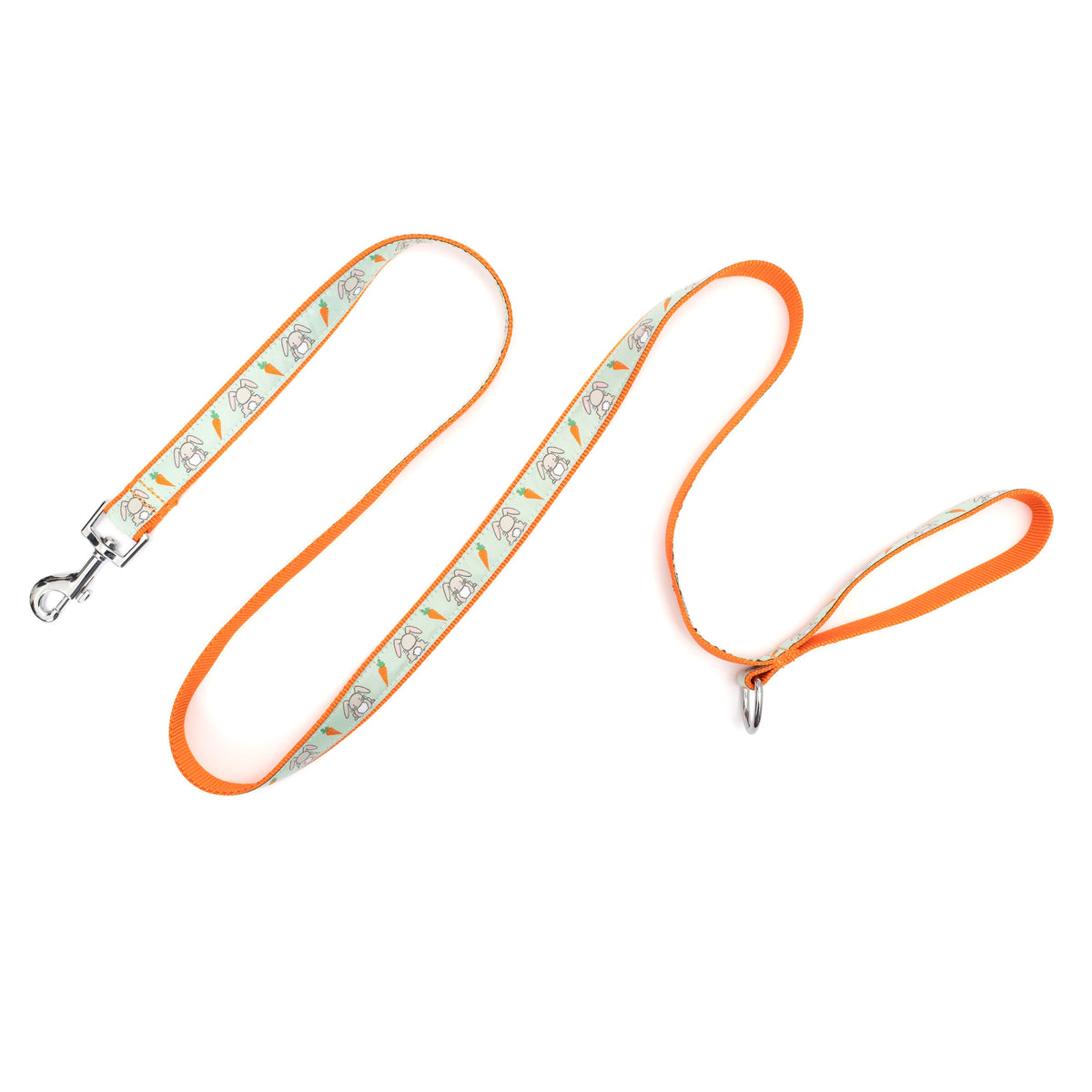 Bunny pattern dog leash extended