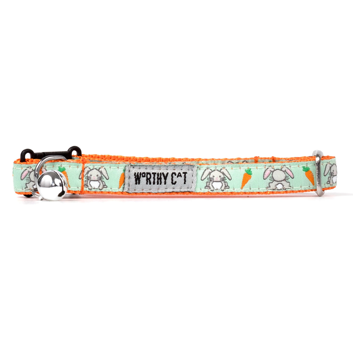 Bunnies Cat Collar – Mint Green, Size One Size