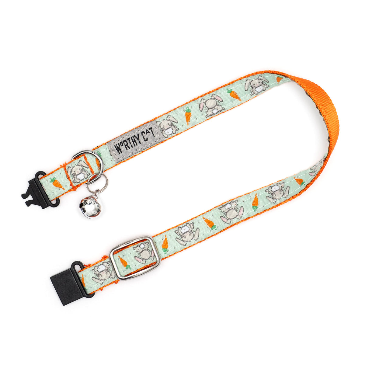 Bunnies Cat Collar – Mint Green, Size One Size