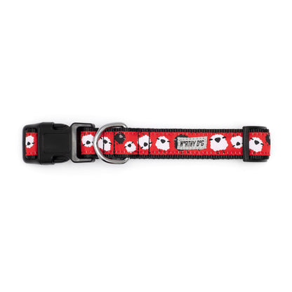 Counting Sheep Dog Collar – Red, Sizes XS–XL