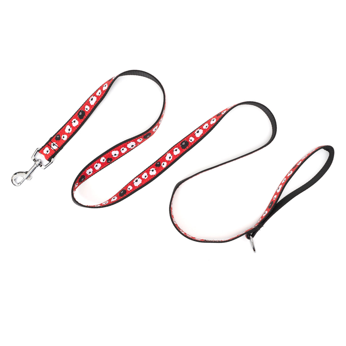Counting Sheep Dog Leash – Red, Sizes S, L