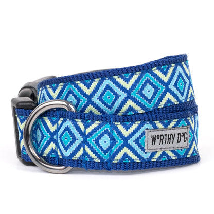 Graphic Diamond Dog Collar – Purple, Pink & Blue, Sizes XS–XL