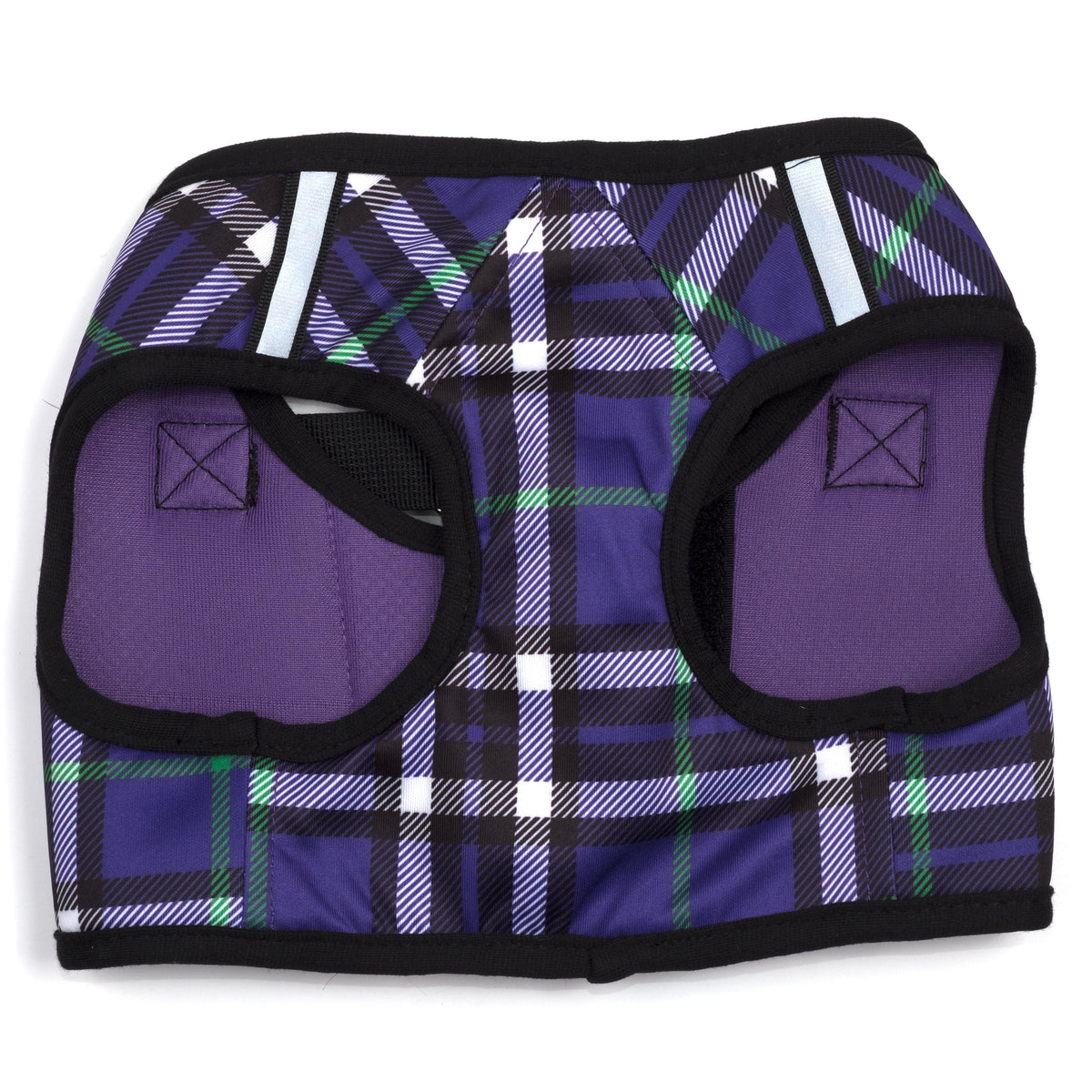 Plaid Step-In Dog Harness in purple, product view 9