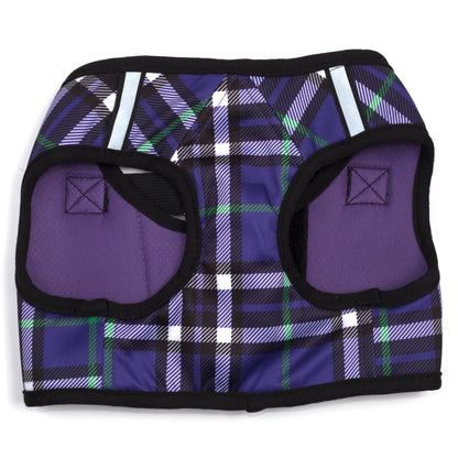 Plaid Step-In Dog Harness in purple, product view 9