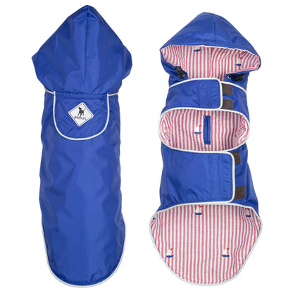 Hooded Dog Rain Jacket, blue, product view 10