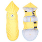Hooded Dog Rain Jacket, yellow, main product view