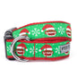 Sock Monkey Santa Dog Collar – Green, Sizes XS–XL