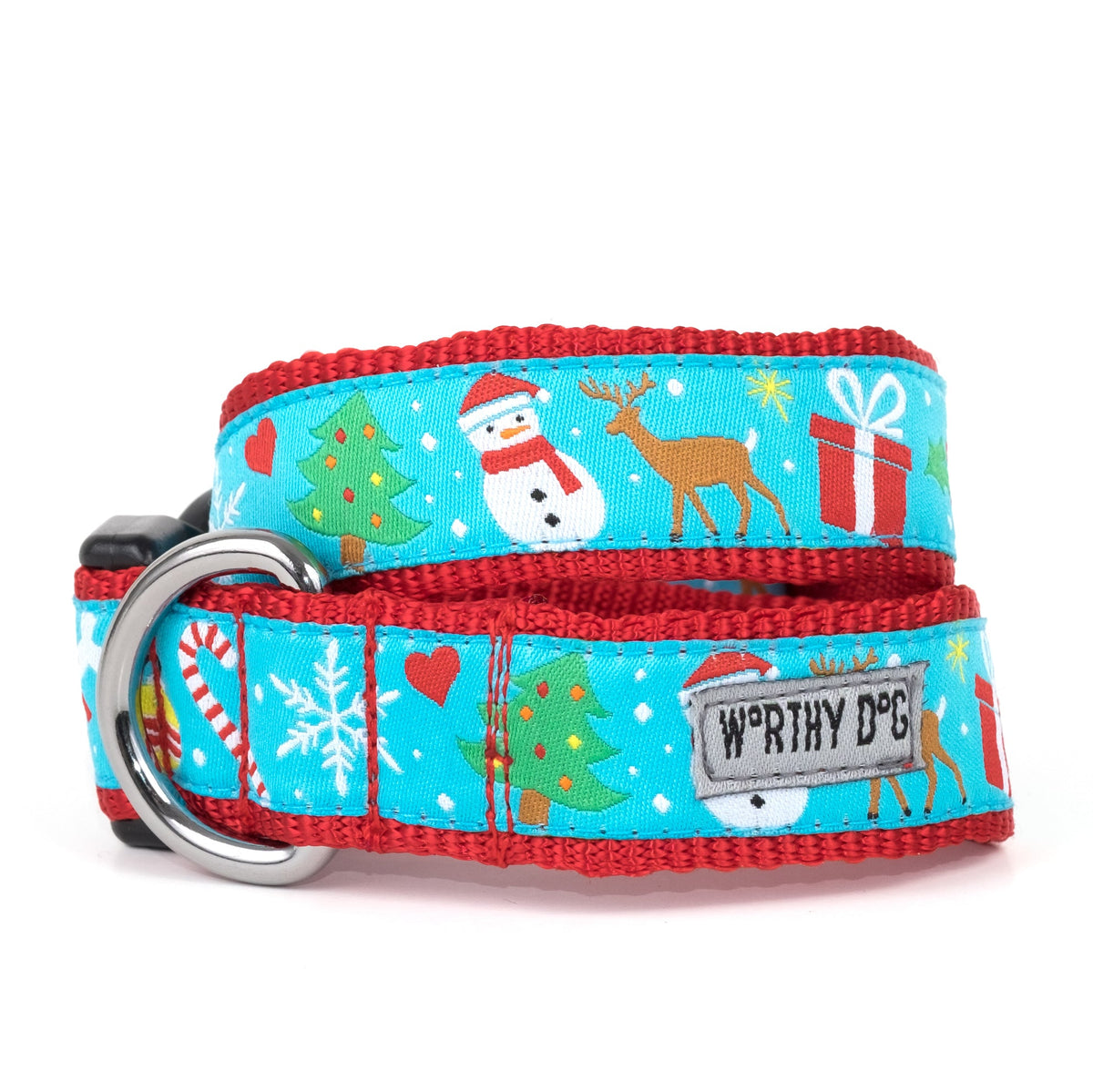 Icy Blue Winter Dog Collar in icy blue, main product view