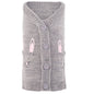 Bunny Cardigan Dog Sweater – Acrylic, Gray, Sizes XXS–XXL